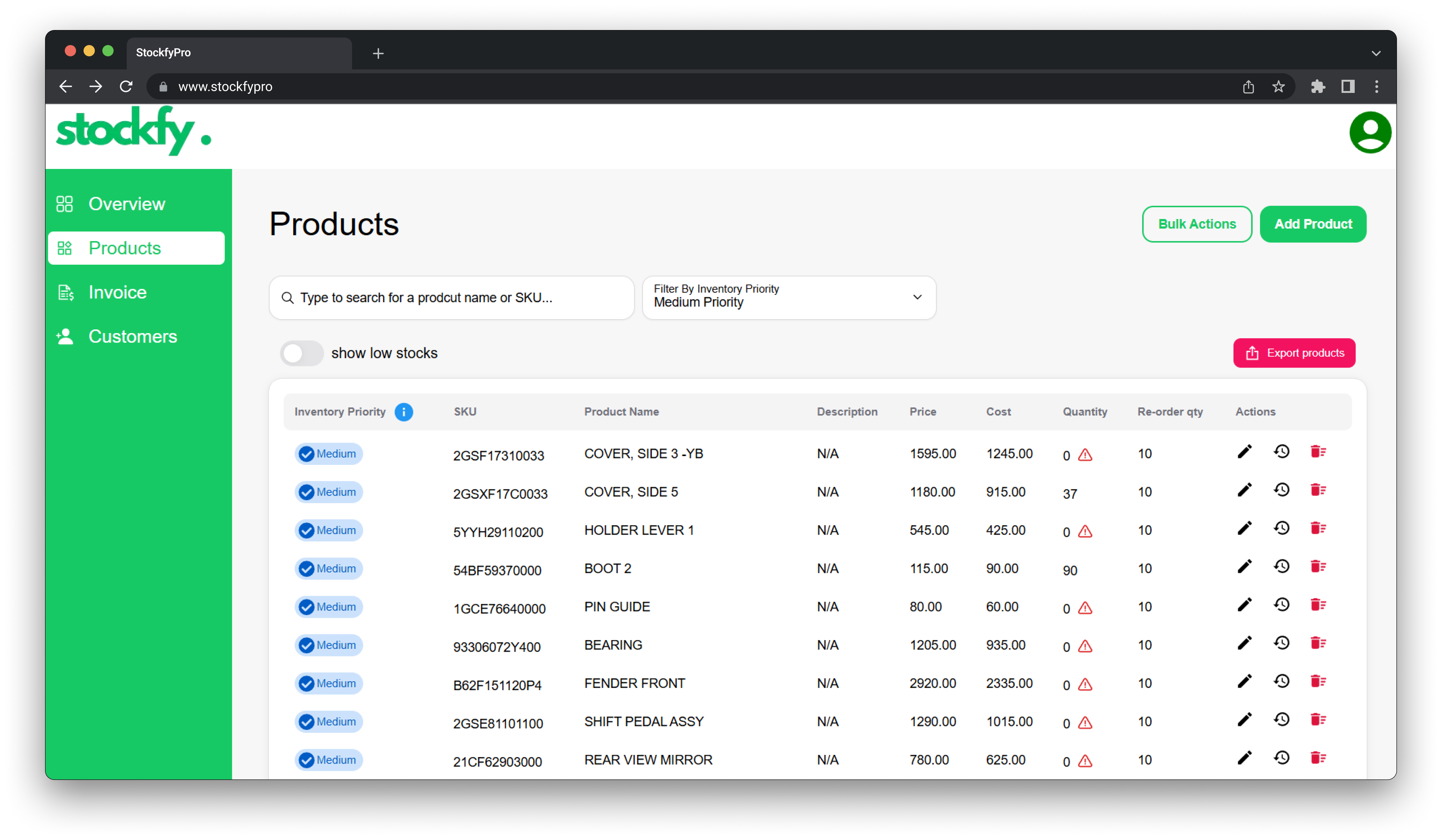Stockfy helps you manage stock, invoices, and reports - all in one simple dashboard. No more Excel struggles. Save time and focus on growing your business